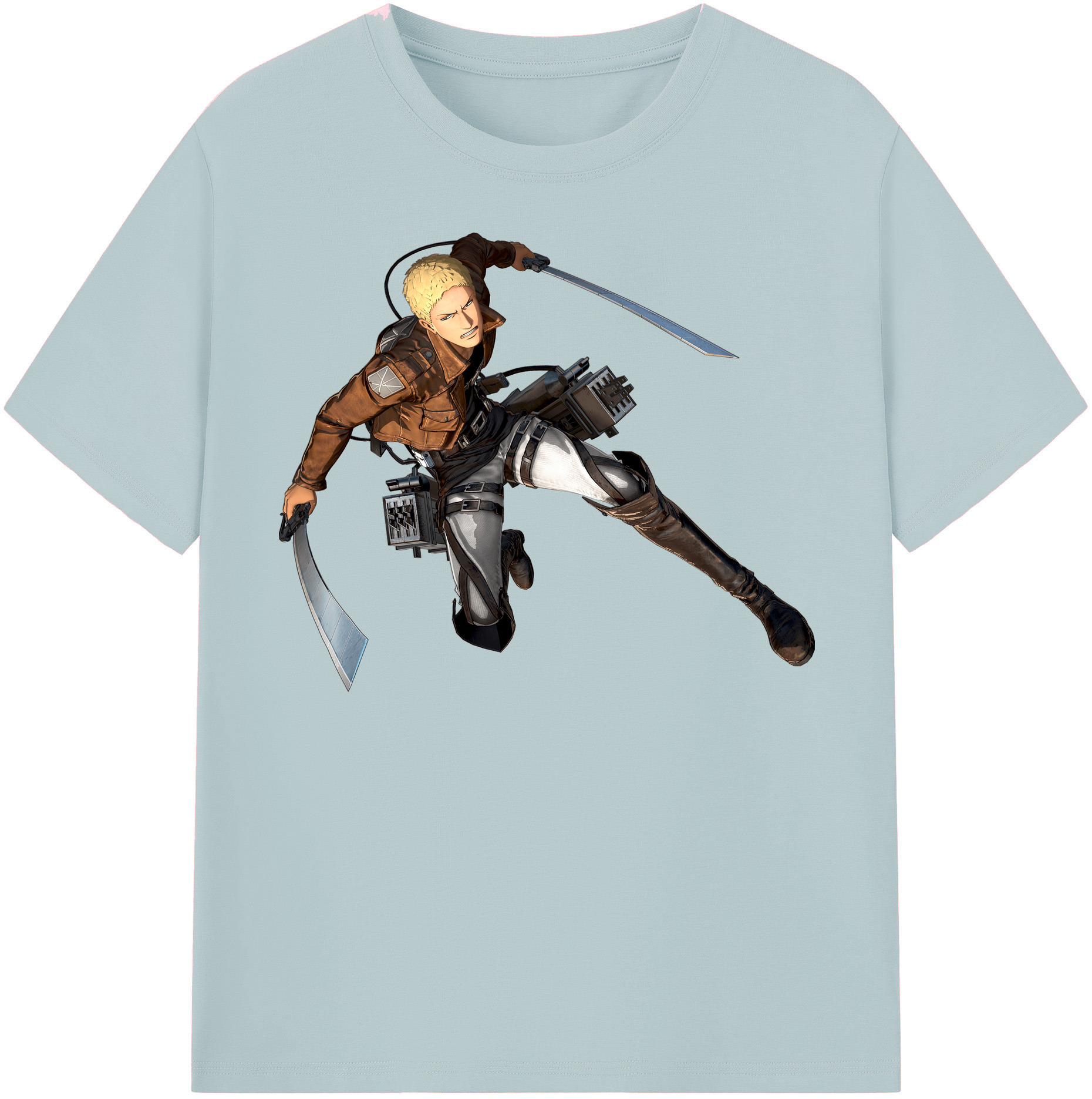 （画像用） 進撃の巨人 ライナー・ブラウン Attack on Titan Reiner Braun 綿100％半袖Tシャツ（フロントプリント）